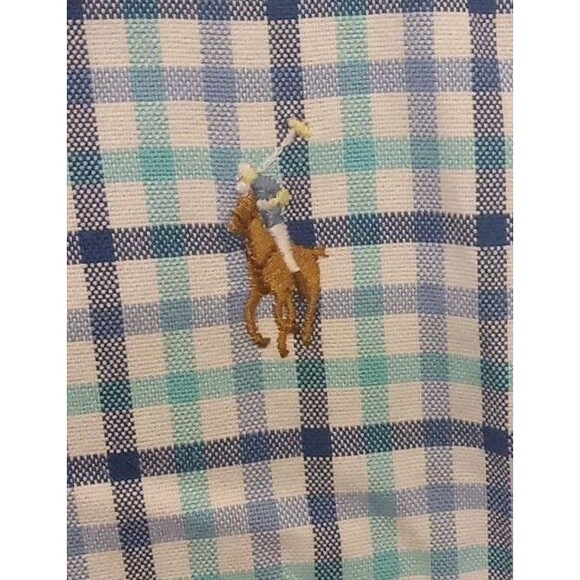 Ralph Lauren Men’s XXL Blue Check Shirt – Long Sleeve – Button Front Classic Fit - Picture 2 of 7